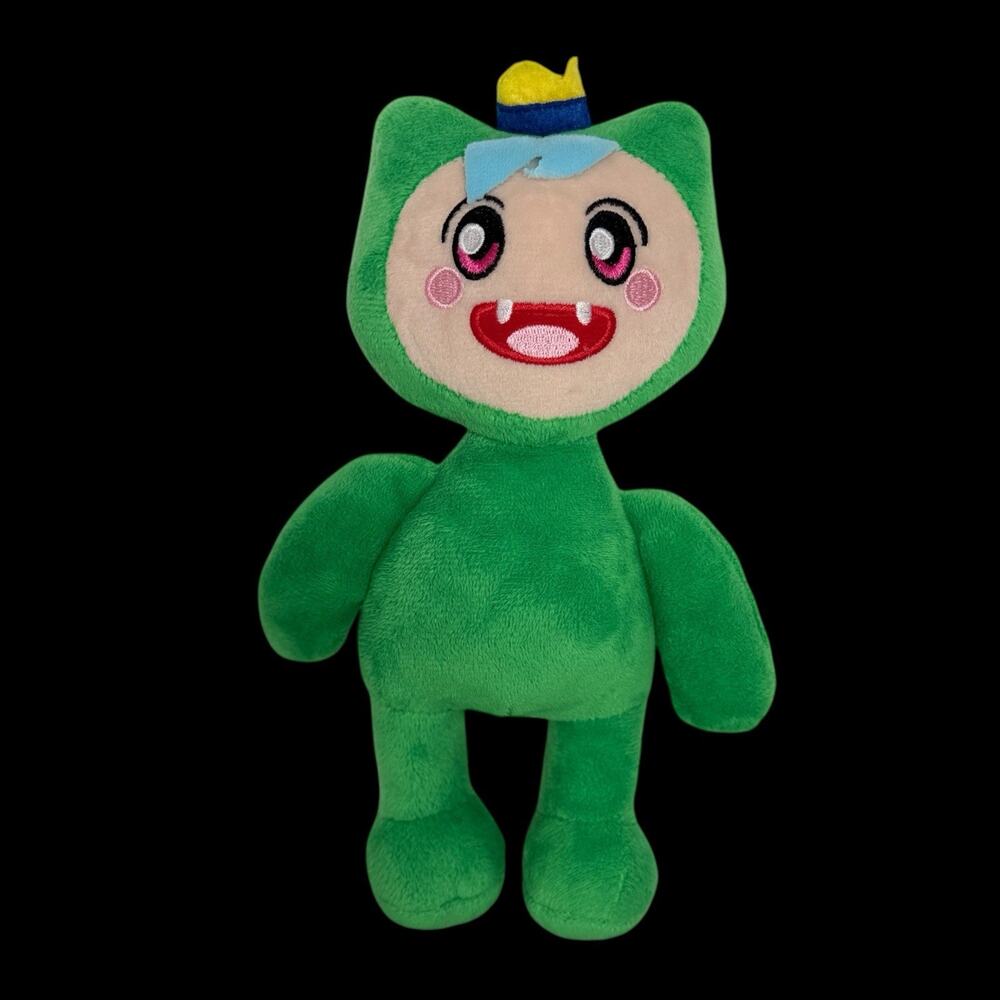 Green Monster Vampire Plush Stuffed Animal Blue Hair Crown 9 In Indie Horror